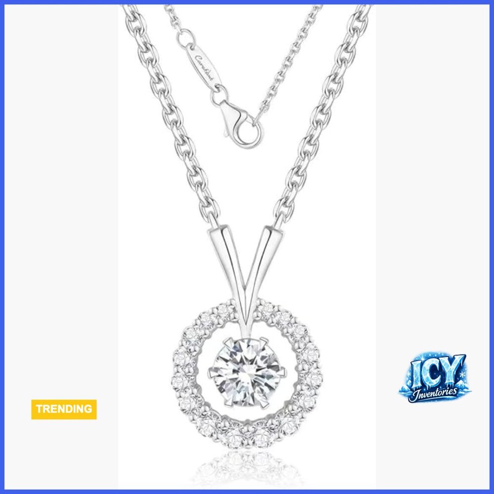 14k Solid Gold Diamond Solitaire Station Necklace… - image 1